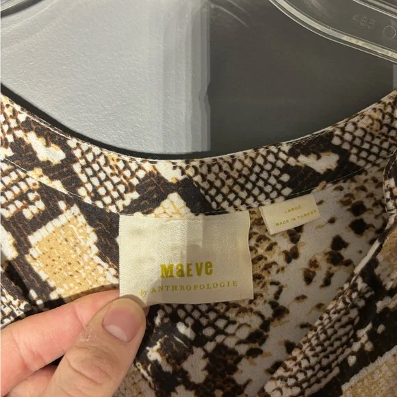 Anthropologie Maeve Juno Snakeskin Print Dress Size Large - Picture 5 of 5